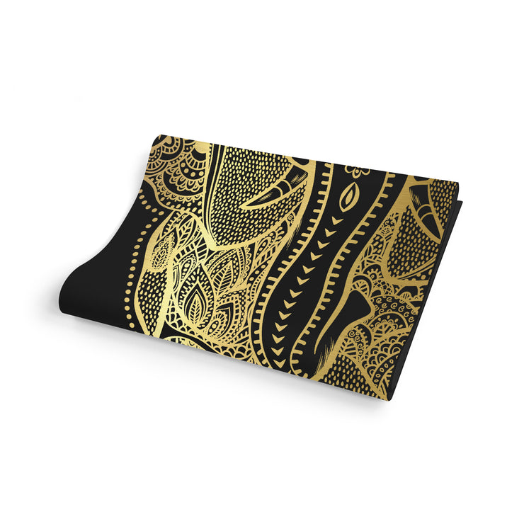 Royal Elephant Black Yoga Mat