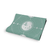 Moon Phases Lunar Green Yoga Mat