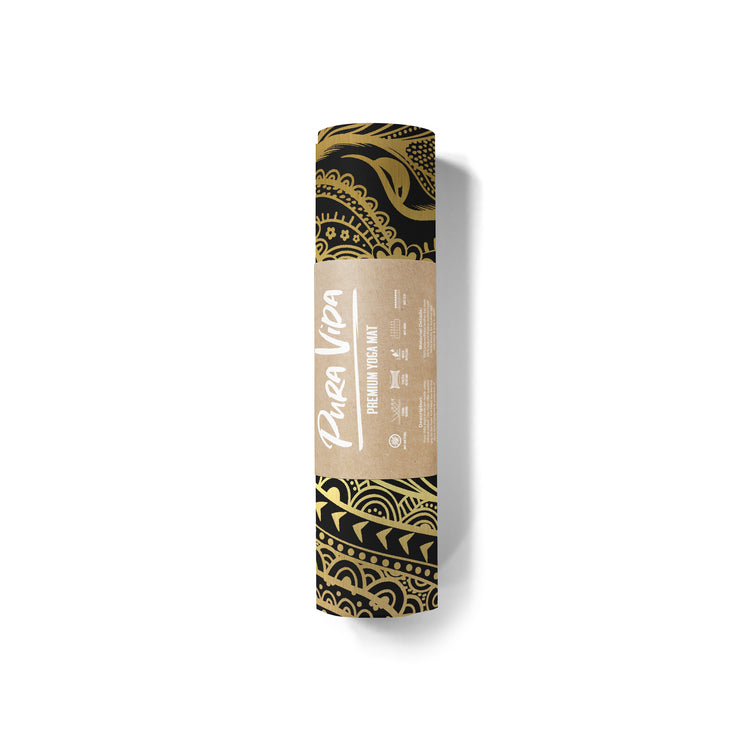 Royal Elephant Black Yoga Mat