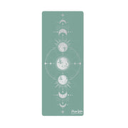 Moon Phases Lunar Green Yoga Mat